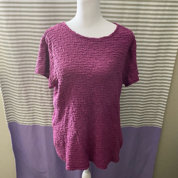 Croft & Borrow T-Shirt Blouse Short Sleeve Maroon Size Petite Extra Large - Picture 2 of 8